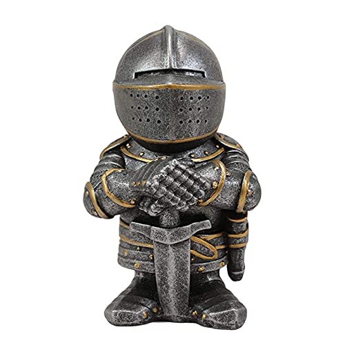 Lrxinki Gartenzwerg Ritter Wache Gartenzwerg Ornamente, 13cm Tall Outdoor Mittelalter Kreuzritter Ritter Anzug Statue Wasserdicht Harz Ornament, Für Hof Rasen Garten Dekorationen(002) von Lrxinki