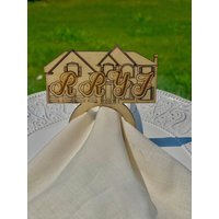 Serviettenringe, Laser Cut Serviettenringe Set Von 4 - 8 12, Serviettenhalter, Tischdeko, Holz Ring Serviettenringe, Laser Cut Serviettenringe Set Von 4 - 8 12, Serviettenhalter, Tischdeko, Holz Ring von LsCraftDesign