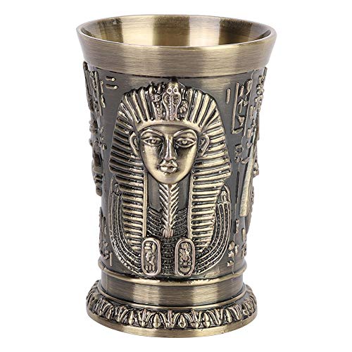 Kelch Kelch - Vintage Metall Weinbecher Whisky Schnapsgläser Kelch Weingläser Ägypten Weinkelch Ornamente für Zuhause Ktv Bar von Lsaardth