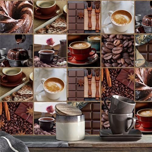 Fliesenaufkleber Kaffee Braun Print Klebefliesen Wasserdicht Fliesenaufkleber Bad Fliesenaufkleber Küche Küchenrückwand Selbstklebend Wohndekoration Fliesenfolie 10 Stück/15x15cm Fliesenaufkleber Kaffee Braun Print Klebefliesen Wasserdicht Fliesenaufkleber Bad Fliesenaufkleber Küche Küchenrückwand Selbstklebend Wohndekoration Fliesenfolie 10 Stück/15x15cm von Lsgig