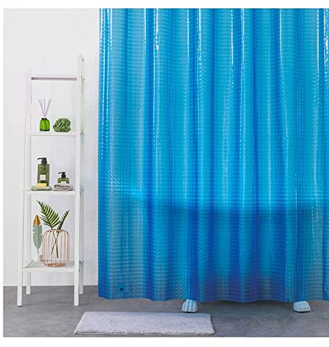 LshyMn YLYZMN1 Duschvorhang aus EVA-Kunststoff, 180 x 180 cm, durchsichtig, 3D-Duschvorhänge, transparent, EVA-Duschvorhang für Duschkabine mit Haken von LshyMn