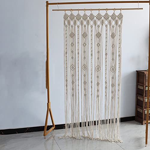 Lsimeru Boho Makramee Vorhang Tür Fenster Makramee Lang Balkontür 85x200 Marokko Gewebt Makramee Fenstervorhang Türvorhang Groß Makramee Wandbehang Gross Hochzeit Vorhang Beige von Lsimeru