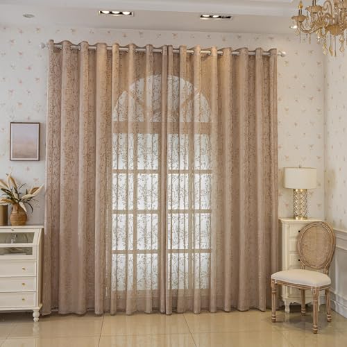 Lsimeru Braun Gardine Halbtransparent Ösen Zweige Muster 2 Stück Natur Landhaus Vorhang Gardinen Lichtdurchlässig Ösenvorhang Gardinenschal für Schlafzimmer Wohnzimmer,140x245 Lsimeru Braun Gardine Halbtransparent Ösen Zweige Muster 2 Stück Natur Landhaus Vorhang Gardinen Lichtdurchlässig Ösenvorhang Gardinenschal für Schlafzimmer Wohnzimmer,140x245 von Lsimeru