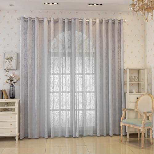 Lsimeru Grau Vorhang Schlafzimmer Halbtransparent Zweige Muster 2 Stück Spitzengardinen Spitzenvorhang Landhausstil Gardinen Lichtdurchlässig Ösenvorhang Gardinenschal,140x225 Lsimeru Grau Vorhang Schlafzimmer Halbtransparent Zweige Muster 2 Stück Spitzengardinen Spitzenvorhang Landhausstil Gardinen Lichtdurchlässig Ösenvorhang Gardinenschal,140x225 von Lsimeru