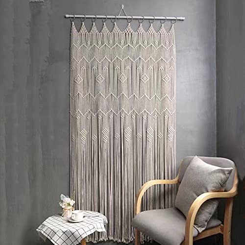 Lsimeru Makramee Vorhang Tür Fenster mit Ring Handgemachte Makramee Türvorhang Makramee Trennvorhang Raumteiler Wohnraum Gross Makramee Wandbehang Lang Hochzeit Hintergrund Vorhang,85x200 Lsimeru Makramee Vorhang Tür Fenster mit Ring Handgemachte Makramee Türvorhang Makramee Trennvorhang Raumteiler Wohnraum Gross Makramee Wandbehang Lang Hochzeit Hintergrund Vorhang,85x200 von Lsimeru