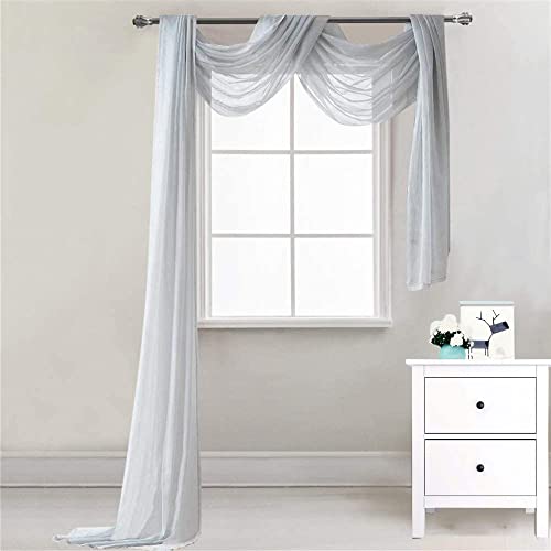 Lsimeru Überlänge Querbehang Freihanddeko Grau Transparent Voile Gardinen Querbehang Dekoschals Hochzeit Party Hintergrund Vorhang Deko 1 Stück,548x132cm Lsimeru Überlänge Querbehang Freihanddeko Grau Transparent Voile Gardinen Querbehang Dekoschals Hochzeit Party Hintergrund Vorhang Deko 1 Stück,548x132cm von Lsimeru