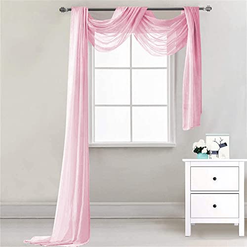 Lsimeru Überlänge Querbehang Freihanddeko Rosa Transparent Voile Gardinen Querbehang Dekoschals Hochzeit Party Hintergrund Vorhang Deko 1 Stück,548x132cm Lsimeru Überlänge Querbehang Freihanddeko Rosa Transparent Voile Gardinen Querbehang Dekoschals Hochzeit Party Hintergrund Vorhang Deko 1 Stück,548x132cm von Lsimeru