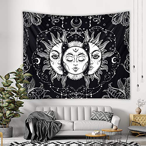Lsimeru Wandteppich Sonne Mond Sterne 150x100 Abstrakt Kunst Schwarz Weiß Wandbehang Psychedelic Schwarzlicht Wandtuch Tapestry Wandkunst Schlafzimmer Deko Lsimeru Wandteppich Sonne Mond Sterne 150x100 Abstrakt Kunst Schwarz Weiß Wandbehang Psychedelic Schwarzlicht Wandtuch Tapestry Wandkunst Schlafzimmer Deko von Lsimeru