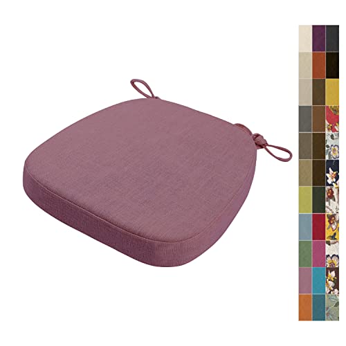 Lsjoaw 1 Stück Sitzkissen Stuhl 40X38X33X3cm Stuhlkissen mit Bändern Rutschfestes Sitzpolster Dekokissen Stuhlkissen Gartenkissen für Gartenstuhl Esszimmerstuhl Bürostuhl,Color#11 Light Purple von Lsjoaw