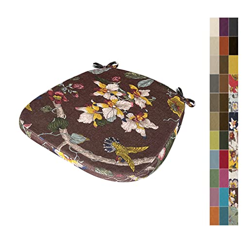 Lsjoaw 1 Stück Sitzkissen Stuhl 40X38X33X3cm Stuhlkissen mit Bändern Rutschfestes Sitzpolster Dekokissen Stuhlkissen Gartenkissen für Gartenstuhl Esszimmerstuhl Bürostuhl,Color#37 Brown von Lsjoaw