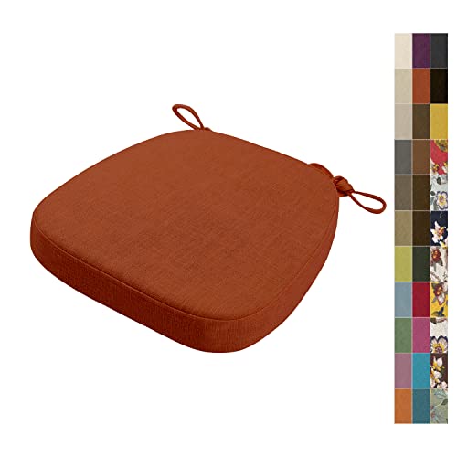 Lsjoaw 1 Stück Sitzkissen Stuhl 43X42X33X3cm Stuhlkissen mit Bändern Rutschfestes Sitzpolster Dekokissen Stuhlkissen Gartenkissen für Gartenstuhl Esszimmerstuhl Bürostuhl,Color#15 Crimson von Lsjoaw