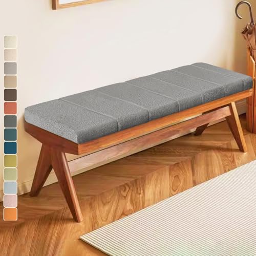 Lsjoaw Bankauflage 140 X 30 X 6CM Sitzkissen Bankpolster Wasserdicht Schmutzabweisend und Kratzfest Sitzkissen für Fensterbank Esstisch Gartenbank Schaukel Terrasse Bank Drinnen Sitz Dunkelgrau von Lsjoaw