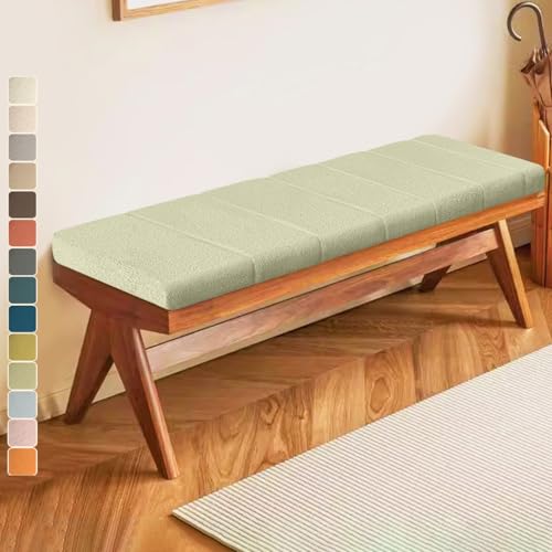 Lsjoaw Bankauflage 30 X 30 X 6CM Sitzkissen Bankpolster Wasserdicht Schmutzabweisend und Kratzfest Sitzkissen für Fensterbank Esstisch Gartenbank Schaukel Terrasse Bank Drinnen Sitz Matcha-GrüN von Lsjoaw