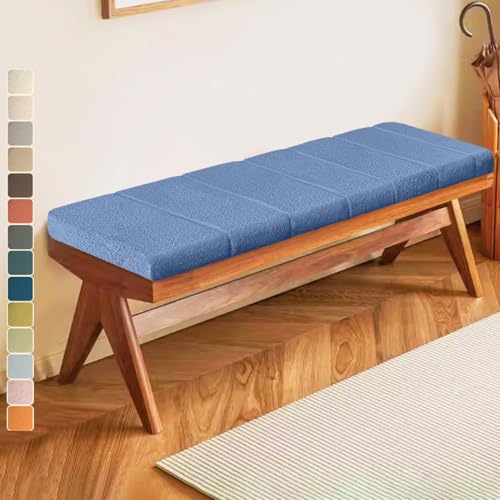 Lsjoaw Bankauflage 65 X 30 X 4CM Sitzkissen Bankpolster Wasserdicht Schmutzabweisend und Kratzfest Sitzkissen für Fensterbank Esstisch Gartenbank Schaukel Terrasse Bank Drinnen Sitz KöNigsblau von Lsjoaw