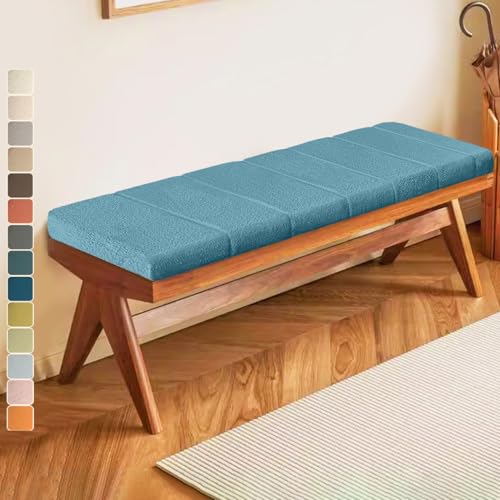 Lsjoaw Bankauflage 70 X 30 X 6CM Sitzkissen Bankpolster Wasserdicht Schmutzabweisend und Kratzfest Sitzkissen für Fensterbank Esstisch Gartenbank Schaukel Terrasse Bank Drinnen Sitz Pfauenblau von Lsjoaw
