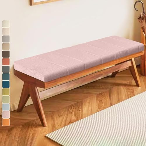 Lsjoaw Bankauflage 80 X 40 X 4CM Sitzkissen Bankpolster Wasserdicht Schmutzabweisend und Kratzfest Sitzkissen für Fensterbank Esstisch Gartenbank Schaukel Terrasse Bank Drinnen Sitz Rosa von Lsjoaw