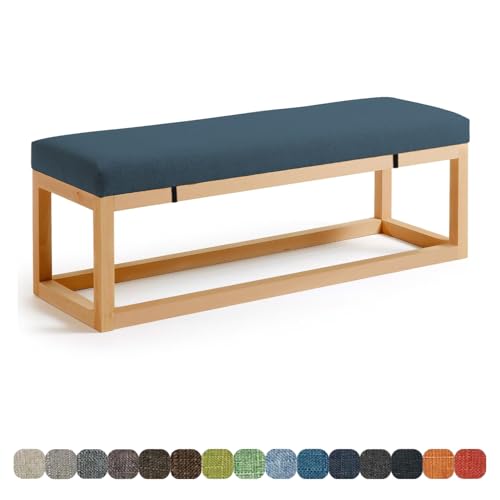 Lsjoaw Bankauflage Bankkissen Sitzauflage Sitzkissen Bank 100X30X3CM Stuhlkissen Bankpolster Schaukel mit abnehmbarem Bezug für Fensterbank Outdoor Gartenmöbel Terrasse Drinnen Sitz,Grey Blue von Lsjoaw