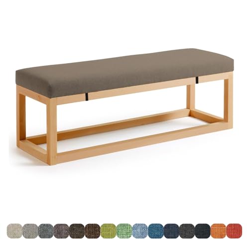 Lsjoaw Bankauflage Bankkissen Sitzauflage Sitzkissen Bank 100X30X3CM Stuhlkissen Bankpolster Schaukel mit abnehmbarem Bezug für Fensterbank Outdoor Gartenmöbel Terrasse Drinnen Sitz,Hemp Brown von Lsjoaw