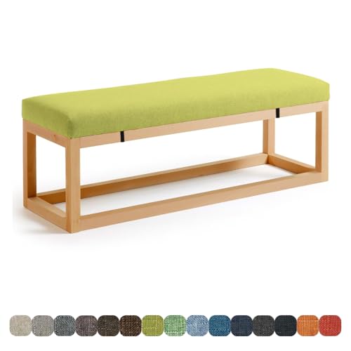 Lsjoaw Bankauflage Bankkissen Sitzauflage Sitzkissen Bank 100X35X3CM Stuhlkissen Bankpolster Schaukel mit abnehmbarem Bezug für Fensterbank Outdoor Gartenmöbel Terrasse Drinnen Sitz,Light Green von Lsjoaw