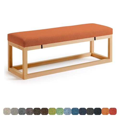 Lsjoaw Bankauflage Bankkissen Sitzauflage Sitzkissen Bank 100X40X3CM Stuhlkissen Bankpolster Schaukel mit abnehmbarem Bezug für Fensterbank Outdoor Gartenmöbel Terrasse Drinnen Sitz,Orange von Lsjoaw