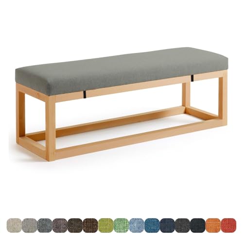 Lsjoaw Bankauflage Bankkissen Sitzauflage Sitzkissen Bank 100X45X5CM Stuhlkissen Bankpolster Schaukel mit abnehmbarem Bezug für Fensterbank Outdoor Gartenmöbel Terrasse Drinnen Sitz,Grey von Lsjoaw