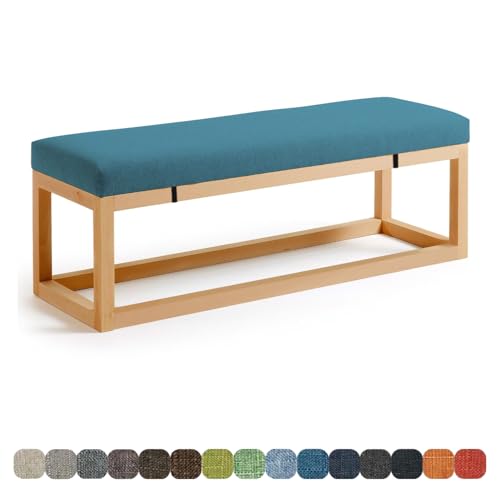 Lsjoaw Bankauflage Bankkissen Sitzauflage Sitzkissen Bank 110X35X5CM Stuhlkissen Bankpolster Schaukel mit abnehmbarem Bezug für Fensterbank Outdoor Gartenmöbel Terrasse Drinnen Sitz,Navy Blue von Lsjoaw