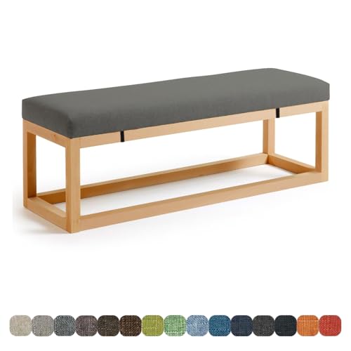 Lsjoaw Bankauflage Bankkissen Sitzauflage Sitzkissen Bank 110X40X8CM Stuhlkissen Bankpolster Schaukel mit abnehmbarem Bezug für Fensterbank Outdoor Gartenmöbel Terrasse Drinnen Sitz,Dark Grey von Lsjoaw