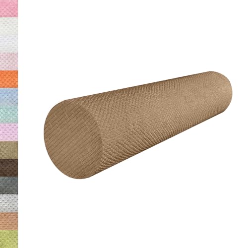 Lsjoaw Rundes Nackenkissen 50x20x20cm Nackenrolle 45D Hochelastischer Schwamm Lagerungsrolle Kissenrolle Knierolle Bolster Side Sleeper Hellbraun von Lsjoaw