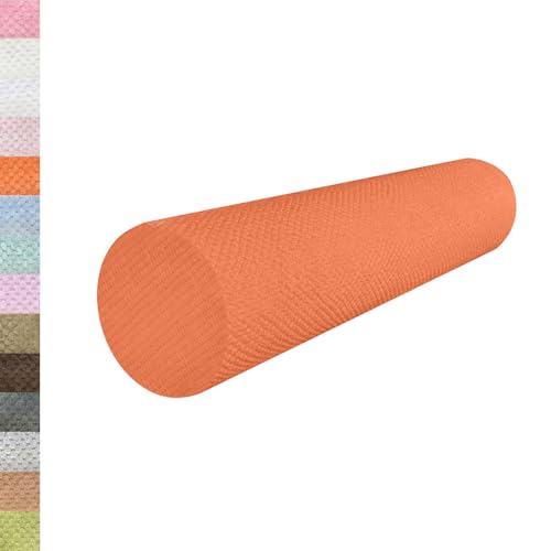 Lsjoaw Rundes Nackenkissen 60x18x18cm Nackenrolle 45D Hochelastischer Schwamm Lagerungsrolle Kissenrolle Knierolle Bolster Side Sleeper Orange von Lsjoaw