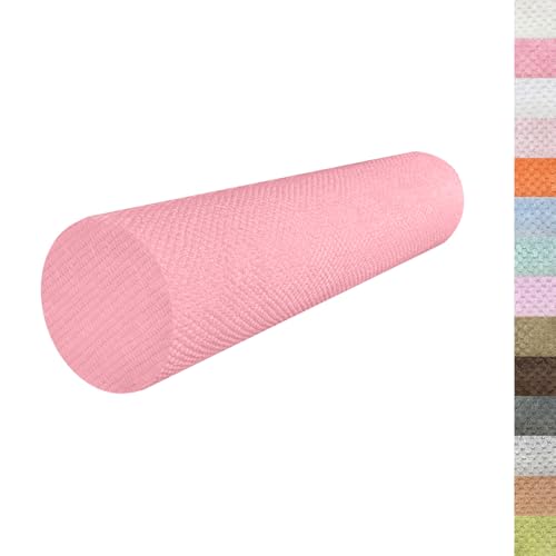 Lsjoaw Rundes Nackenkissen 60x18x18cm Nackenrolle 45D Hochelastischer Schwamm Lagerungsrolle Kissenrolle Knierolle Bolster Side Sleeper Rosa von Lsjoaw
