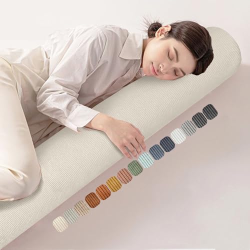 Lsjoaw Seitenschläferkissen 50x15x15cm Cordstoff+35DSchwamm Langes Kissen Body Pillow Körperkissen Rundes Ganzkörperkissen Stützkissen Erwachsene Kinder Umstandskissen Weiß Lsjoaw Seitenschläferkissen 50x15x15cm Cordstoff+35DSchwamm Langes Kissen Body Pillow Körperkissen Rundes Ganzkörperkissen Stützkissen Erwachsene Kinder Umstandskissen Weiß von Lsjoaw