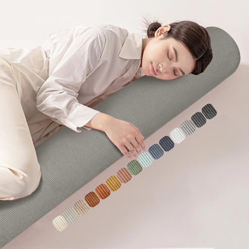 Lsjoaw Seitenschläferkissen 80x18x18cm Cordstoff+35DSchwamm Langes Kissen Body Pillow Körperkissen Rundes Ganzkörperkissen Stützkissen Erwachsene Kinder Umstandskissen Grau Lsjoaw Seitenschläferkissen 80x18x18cm Cordstoff+35DSchwamm Langes Kissen Body Pillow Körperkissen Rundes Ganzkörperkissen Stützkissen Erwachsene Kinder Umstandskissen Grau von Lsjoaw