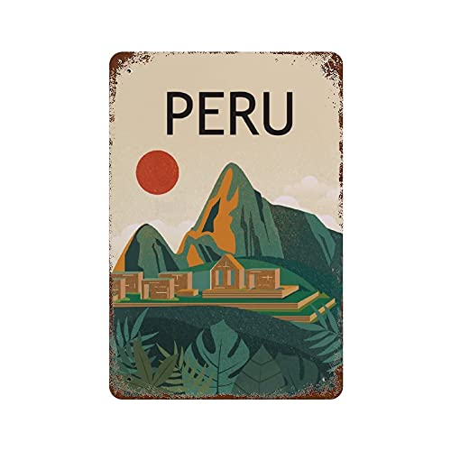 Blechschild Peru Machu Picchu, Reiseposter, Vintage-Retro-Blechschild, Vintage-Wanddekoration, Metalltafel, Poster für Café, Bar, Kneipe, Bier, B 20,3 x 30,5 cm Blechschild Peru Machu Picchu, Reiseposter, Vintage-Retro-Blechschild, Vintage-Wanddekoration, Metalltafel, Poster für Café, Bar, Kneipe, Bier, B 20,3 x 30,5 cm von Lsjuee
