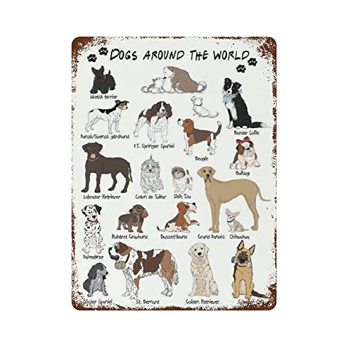 Blechschild aus Metall, Retro-Stil, Neuheit, Poster, Eisenmalerei, Hunde, Blechschild, Hunderasse, Blechschild, Hunde auf der ganzen Welt, Hundeliebhaber, Hundeliebhaber, Blechschild, Wanddekoration, Blechschild aus Metall, Retro-Stil, Neuheit, Poster, Eisenmalerei, Hunde, Blechschild, Hunderasse, Blechschild, Hunde auf der ganzen Welt, Hundeliebhaber, Hundeliebhaber, Blechschild, Wanddekoration, von Lsjuee