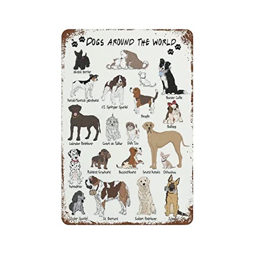 Blechschild aus Metall, Retro-Stil, Neuheit, Poster, Eisenmalerei, Hunde, Blechschild, Hunderasse, Blechschild, Hunde auf der ganzen Welt, Hundeliebhaber, Hundeliebhaber, Blechschild, Wanddekoration, Blechschild aus Metall, Retro-Stil, Neuheit, Poster, Eisenmalerei, Hunde, Blechschild, Hunderasse, Blechschild, Hunde auf der ganzen Welt, Hundeliebhaber, Hundeliebhaber, Blechschild, Wanddekoration, von Lsjuee