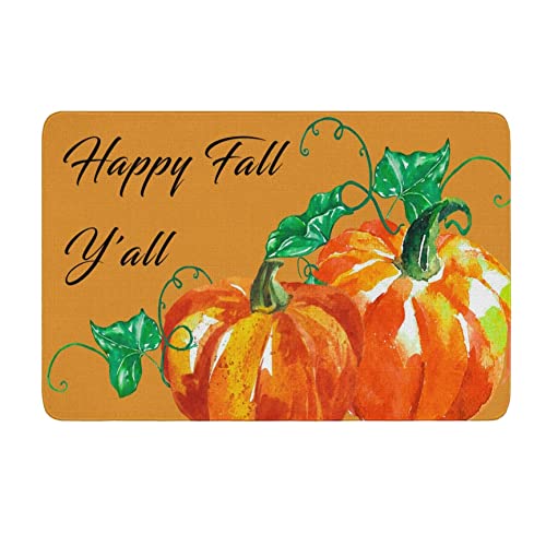 Calabaza Decoración para el hogar Happy Fall Yall Felpudo Cómodo Alfombra suave Antideslizante Esteras de bienvenida para el hogar Cocina Lavable Bañera Alfombrillas de ducha Decorativas 20 * 31in / 5 von Lsjuee