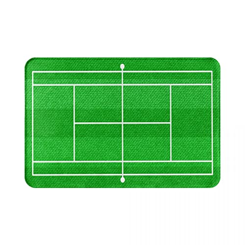 Felpudo deportivo para pista verde de tenis, felpudo antideslizante para puerta, alfombras impermeables, alfombra para interiores, felpudos universales de bienvenida para puerta delantera de 20x31 pul von Lsjuee