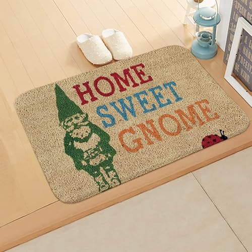 Hogar Dulce Gnomo Divertido Tapete de Bienvenida Antideslizante y Lavable Felpudo Novedad Decoración Alfombras de Puerta para Baño Interior Exterior 20 * 31in/50 * 80cm von Lsjuee