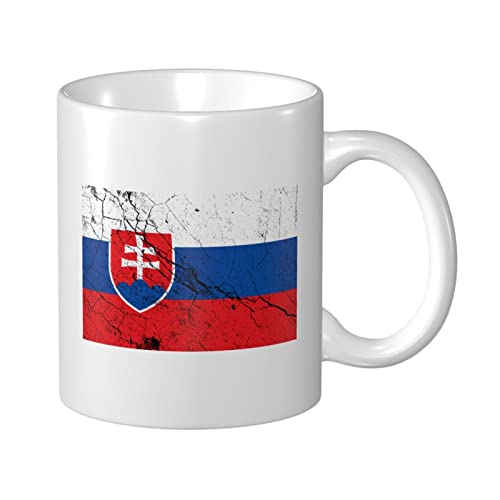 Kaffeetasse mit Flagge der Slowakei, Textureffekt, 11 oz, doppelseitig bedruckte Tassen, Teetasse für tolles Geschenk, Büro, Zuhause, Kaffeetassen von Lsjuee