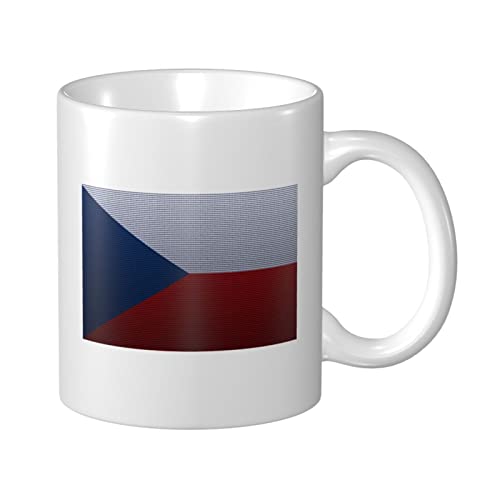 Kaffeetasse mit Flagge der Tschechischen Republik, Strickeffekt, 11 oz, doppelseitig bedruckte Tassen, Teetasse für tolles Geschenk, Büro, Zuhause, Kaffeetassen von Lsjuee