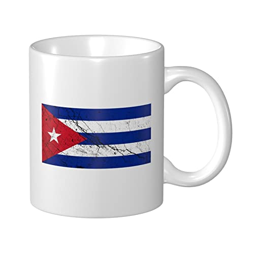 Kaffeetasse mit Flagge von Kuba, Textureffekt, 11 oz, doppelseitig bedruckte Tassen, Teetasse für tolles Geschenk, Büro, Zuhause, Kaffeetassen von Lsjuee