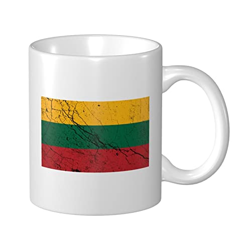 Kaffeetasse mit Flagge von Litauen, 11 oz, doppelseitiger Druck, Teetasse für tolles Geschenk, Büro, Zuhause, Kaffeetassen von Lsjuee