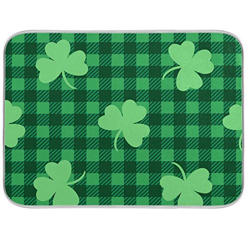 Lsjuee Alfombra de baño Con diseño de trébol de St Patrick's Day, Suave, antideslizante, lavable, para suelo, absorbente, para decoración del hogar, para cocina, dormitorio (16 x 24) von Lsjuee