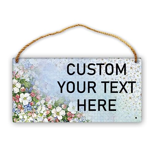 Lsjuee Benutzerdefinierte Holzschilder personalisierte benutzerdefinierte Holztext-/Bildschilder Türschilder lustiges Willkommensschild für Wohnung Wohnzimmer Büro Café 15,2 x 30,5 cm von Lsjuee