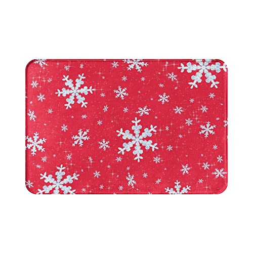 Lsjuee Copos de Nieve en invierno Felpudo antideslizante para puerta Alfombras impermeables Alfombra Interior Alfombras de bienvenida universales Puerta delantera 20 * 31 pulgadas / 50 * 80 cm von Lsjuee