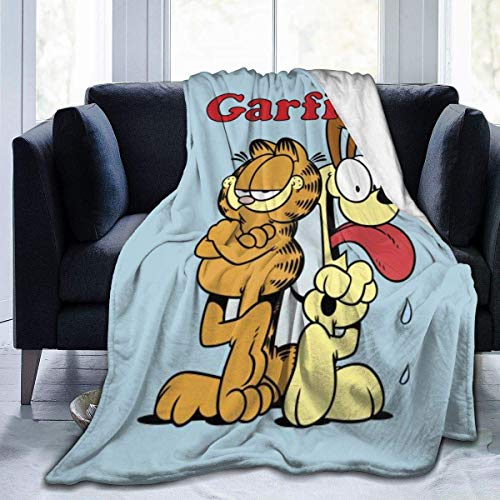 Lsjuee Die Garfield Show Decke Flanell Mikrofaser Überwurf Decken Super Soft Fuzzy Luxus Geeignet für Bed Sofa Travel Four Seasons Decke 50 x 40 Zoll von Lsjuee