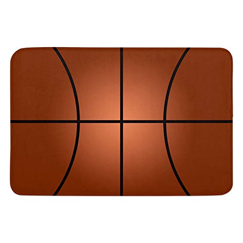 Lsjuee Divertidas alfombras de baño Deportivas para cancha de baloncesto, suaves, antideslizantes, lavables, absorbentes, para decoración del hogar, cocina, dormitorio (16 x 24) von Lsjuee