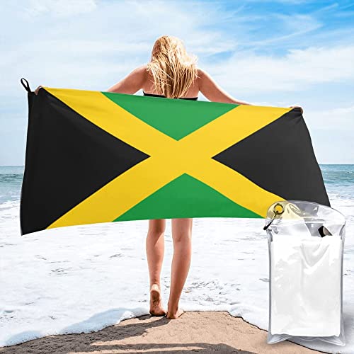 Lsjuee Flagge von Jamaika, Mikrofaser-Strandtuch, schnell trocknend, übergroße Handtücher, Decke für Reisen, Pool, Camping von Lsjuee