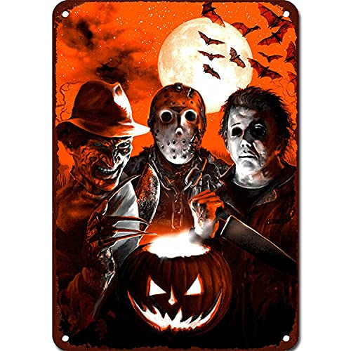 Lsjuee Horrorfilme Halloween Scary Characters Movie Poster Retro Metall Blechschild Wand Home Wall Art Metallblechschild, Höhle, Bar, Club, Home Wall Art Metallblechschild 20,3 x 30,5 cm Lsjuee Horrorfilme Halloween Scary Characters Movie Poster Retro Metall Blechschild Wand Home Wall Art Metallblechschild, Höhle, Bar, Club, Home Wall Art Metallblechschild 20,3 x 30,5 cm von Lsjuee
