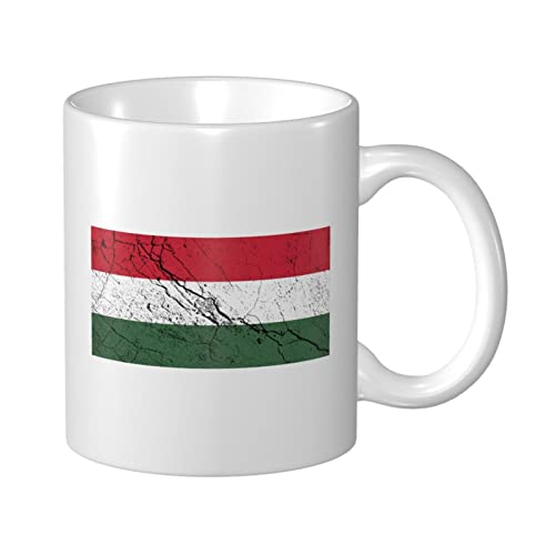 Lsjuee Kaffeetasse mit Flagge von Ungarn, 11 oz, doppelseitiger Druck, Teetasse für tolles Geschenk, Büro, Zuhause, Kaffeetassen von Lsjuee